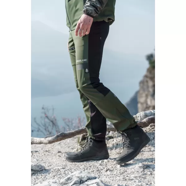  Moške nepremočljive hlače za več športov NORDBLANC RIDGEWALK NBSPM8325 TEMNO ZELENA 