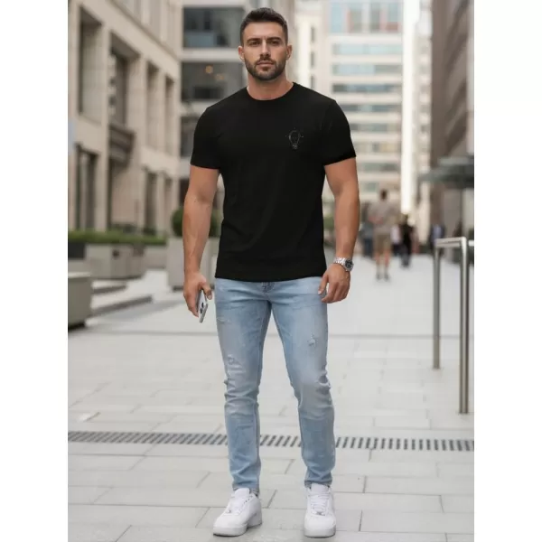  Moška majica s kratkimi rokavi DSTREET NX0137R-BK ČRNA 