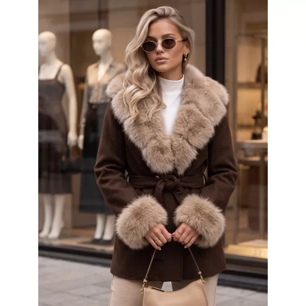  Ženski plašč DSTREET TY6079 RJAVA 