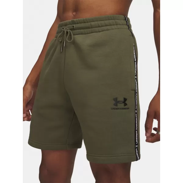  Moške kratke hlače UNDER ARMOUR ICON FLEECE SHORT TAPING 1390299-391 ZELENA 