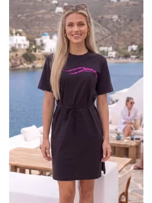 Obleka ALTISPORT ALW001816 ČRNO ROZA