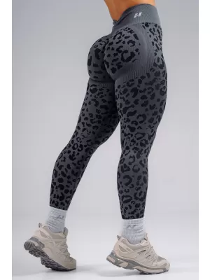 Kompresijske push-up pajkice z leopardjim potiskom NEBBIA PRIMAL 849 ČRNI LEOPARD