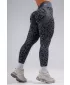 Kompresijske push-up pajkice z leopardjim potiskom NEBBIA PRIMAL 849 ČRNI LEOPARD