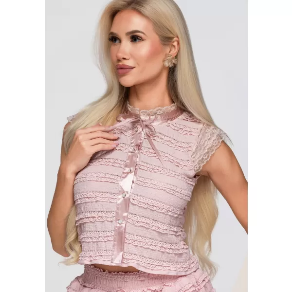  Ženska bluza OMBRE OW-TS-E0066 ROZA 