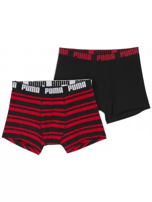 Moške boksarice PUMA MEN EVERYDAY HERITAGE STRIPE BOXER 93832605 RDEČA/ČRNA