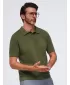 Moška polo majica OMBRE OM-POSS-0178 OLIVNO