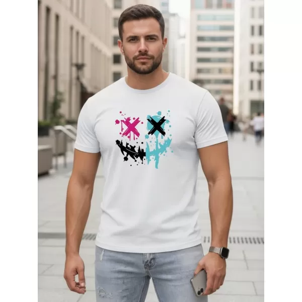  Moška majica s kratkimi rokavi DSTREET NX5100R-WH BELA 