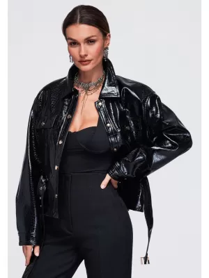 Ženska jakna OMBRE OW-JAFL-0141 ČRNA
