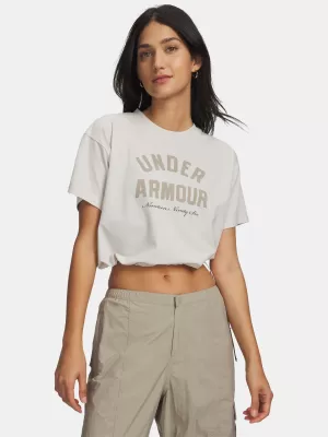 Ženska majica s kratkimi rokavi UNDER ARMOUR BUNGEE HEM TEE 6010950-110 BELA