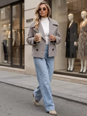Ženski plašč DSTREET NY0813 BEŽ