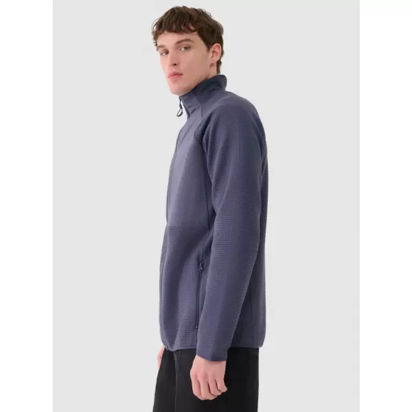  Moški pulover iz flisa 4F WAW25TFLEM357 DENIM 