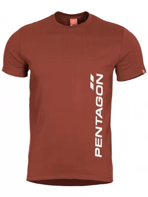 Moška majica s kratkimi rokavi PENTAGON AGERON KOSTANJEVA RDEČA