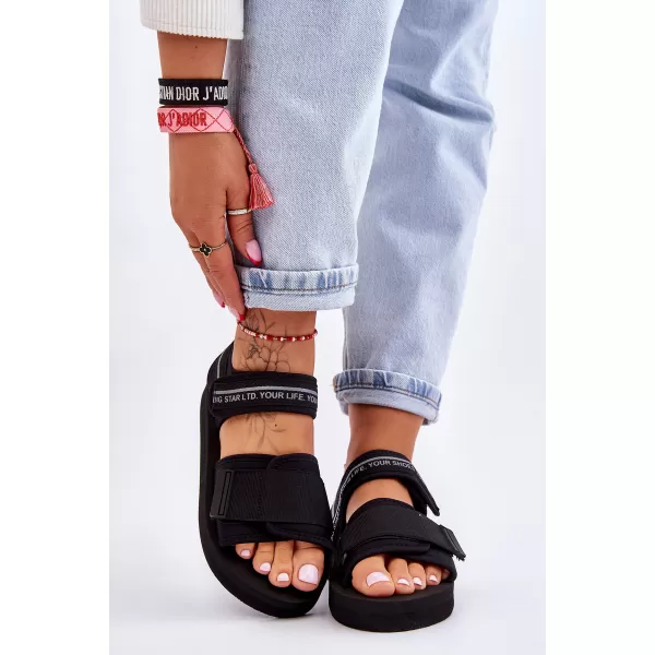 Ženske sandale BIG STAR SHOES LL274784 ČRNA 