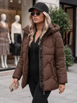 Ženska jakna DSTREET TY5752 RJAVA