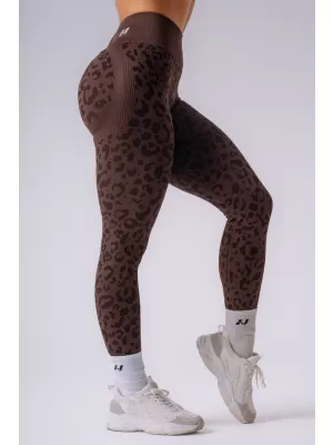 Ženske pajkice NEBBIA PRIMAL 849 TEMNO RJAV LEOPARD