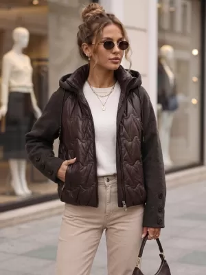 Ženska jakna DSTREET TY5935 RJAVA