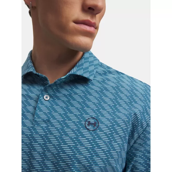  Moški Polo UNDER ARMOUR UA DRIVE CHILL PRINTED POLO 6009724-466 MODRA 