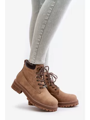 Ženski škornji BIG STAR SHOES OO274A289 RJAVA/BEŽ