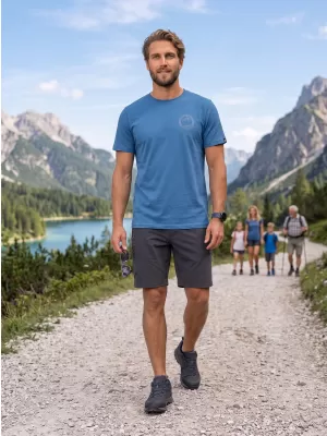 Moška majica s kratkimi rokavi ALPINE PRO TERMES 4 VALLARTA MODRA VARIANTA PA