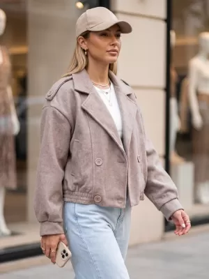 Ženski plašč DSTREET TY6025 BEŽ