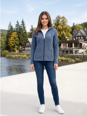 Ženski pulover iz flisa ALTISPORT ALW002852 TEMNI DENIM POUDARKI