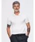 Moška polo majica OMBRE OM-POSS-0180 UMAZANO BELA