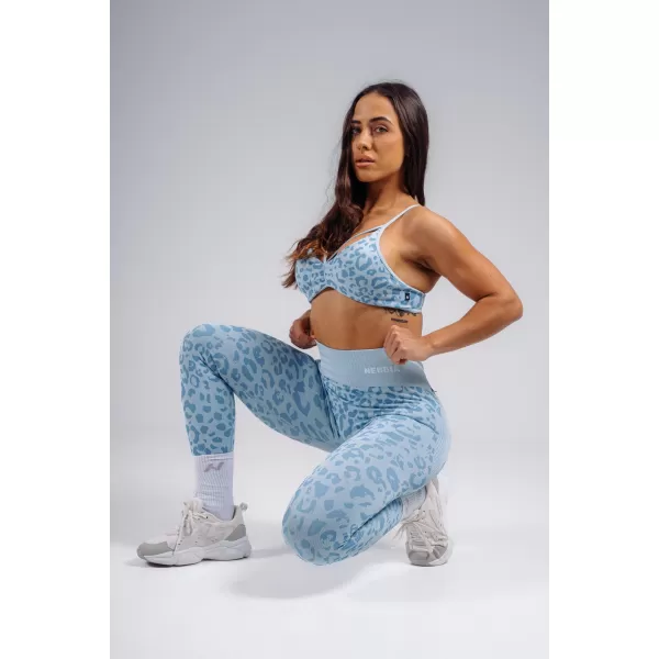  Kompresijske push-up pajkice z leopardjim potiskom NEBBIA PRIMAL 849 MODRI LEOPARD 