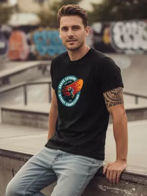 Moška majica s kratkimi rokavi DSTREET NX076R ČRNA