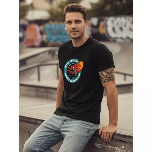  Moška majica s kratkimi rokavi DSTREET NX076R ČRNA 