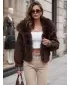 Ženska jakna DSTREET TY5840 RJAVA