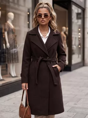 Ženski plašč DSTREET NY0804 RJAVA