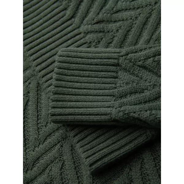  Moški pulover OMBRE OM-SWSW-0190 ZAMOLKLO ZELENA 