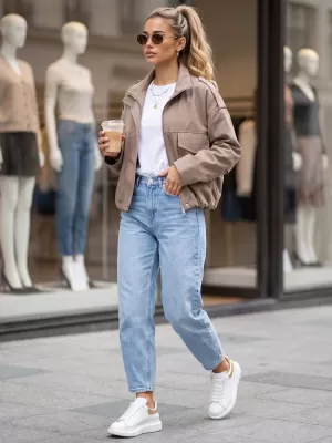 Ženska jakna DSTREET TY6091 BEŽ