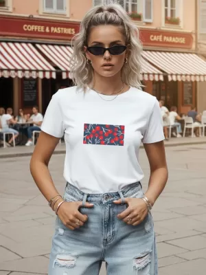 Ženska majica s kratkimi rokavi DSTREET NX8014RY-WH BELA