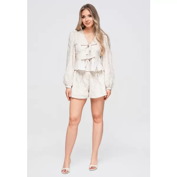  Ženska bluza OMBRE OW-TS-E0060 BEŽ 