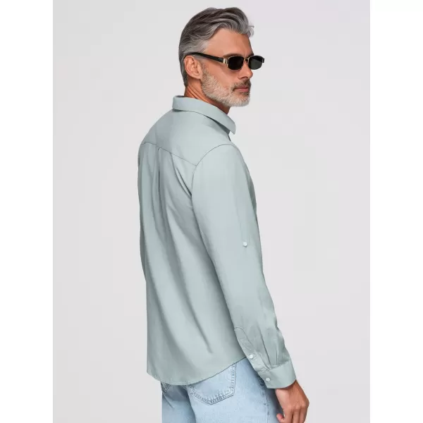  Moška srajca OMBRE OM-SHCS-0190 PASTELNO ZELENA 
