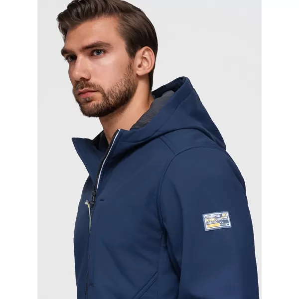  Moška softshell jakna OMBRE OM-JANP-0292 MORNARSKO MODRA 