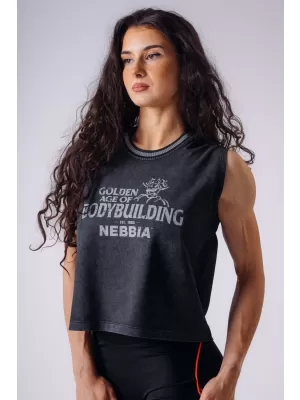 Ženske majice brez rokavov NEBBIA OLYMPIA OVERSIZED 939 ČRNA