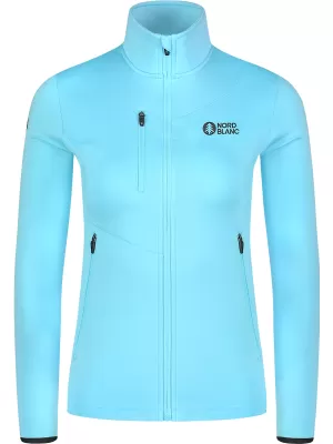 Ženski powerfleece pulover NORDBLANC CRISP NBSFL8338 SVETLO MODRA