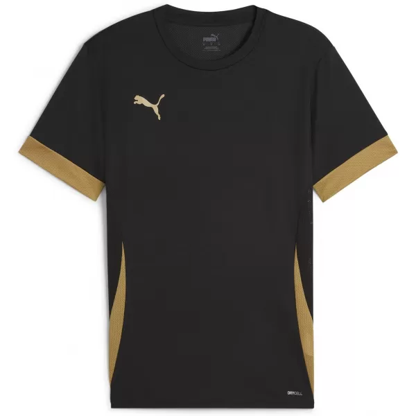  Moška športna majica PUMA TEAMGOAL MATCHDAY JERSEY 70574728 PUMA ČRNA/PUMA ZLATA/MAT ZLATA 