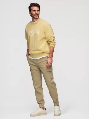 Moške hlače OMBRE OM-PAJO-0290 KAKI