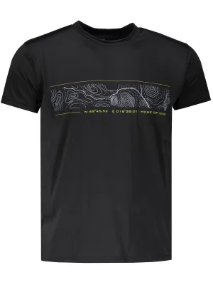 Moška majica SENSOR PERFORMANCE TEE GPS ČRNA