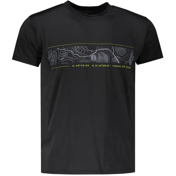  Moška majica SENSOR PERFORMANCE TEE GPS ČRNA 