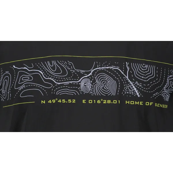  Moška majica SENSOR PERFORMANCE TEE GPS ČRNA 