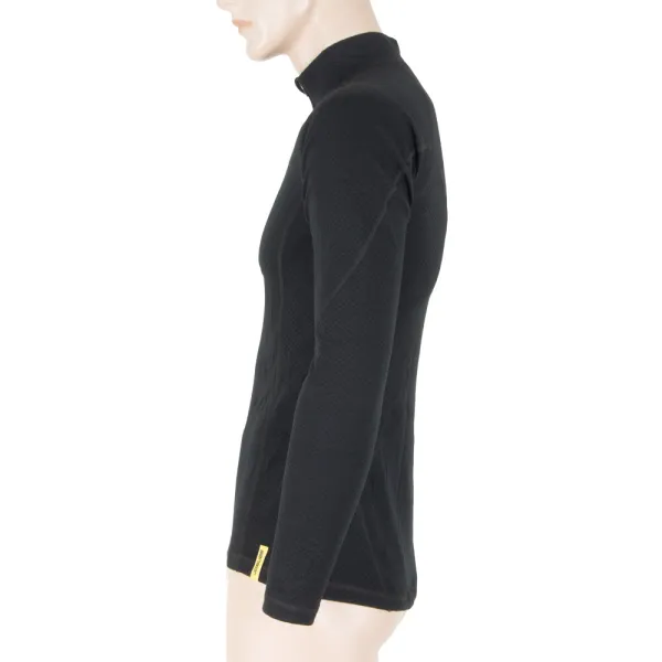  Moško funkcijsko spodnje perilo SENSOR Double Face Merino Wool rolák zip ČRNA 