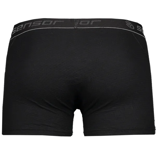 Moške boksarice SENSOR Double Face Merino Wool ČRNA 