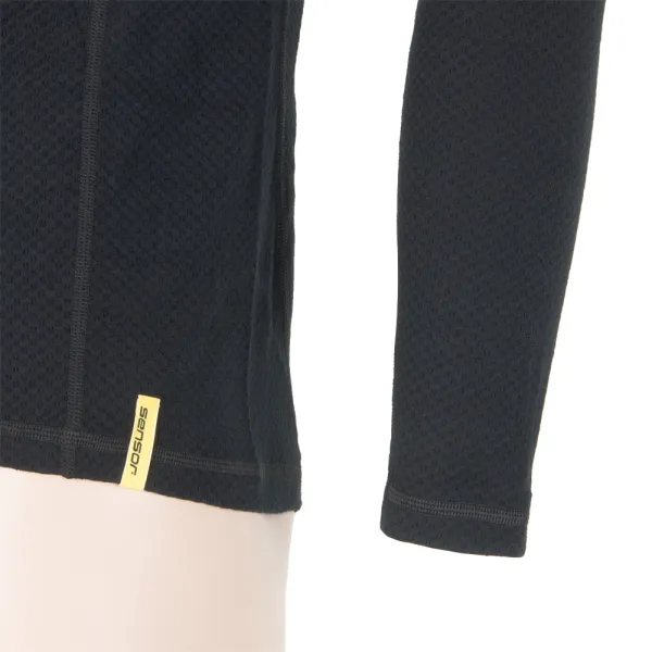  Moško funkcijsko spodnje perilo SENSOR Double Face Merino Wool rolák zip ČRNA 