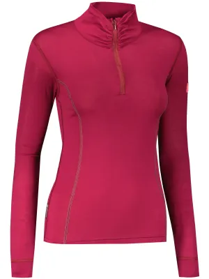 Žensko termo perilo SENSOR MERINO ACTIVE dl. rukáv zip LILA