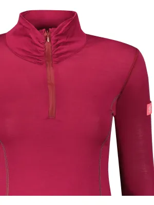 Žensko termo perilo SENSOR MERINO ACTIVE dl. rukáv zip LILA