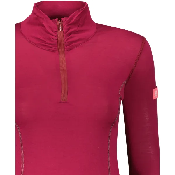 Žensko termo perilo SENSOR MERINO ACTIVE dl. rukáv zip LILA 